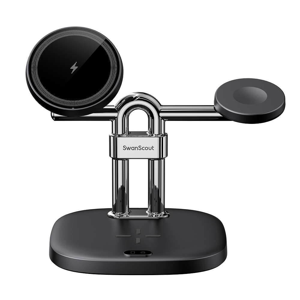 Wireless charger for simultaneous charging of three devices