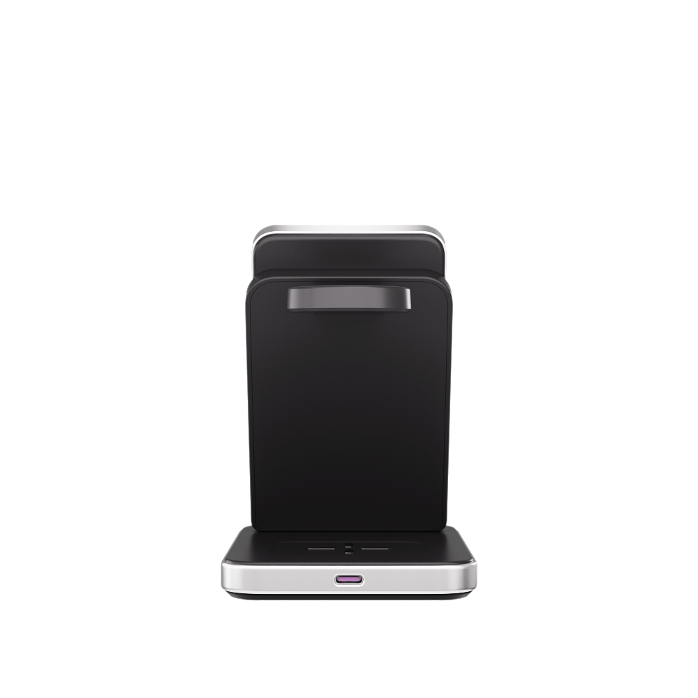SwanScout 304M 3-in-1 magnetic power bank for Apple devices with digital display and 5000mAh capacity.