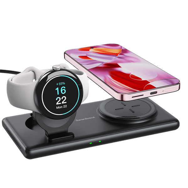 SwanScout 502G - 2 in 1 Wireless Charger for Google