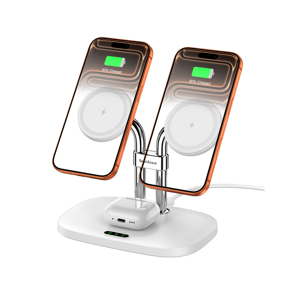 SwanScout 706M - 适用于 Apple 的磁吸双手机充电站