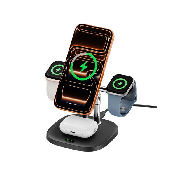  SwanScout 709M - شاحن لاسلكي مغناطيسي 4 في 1 لأجهزة آبل