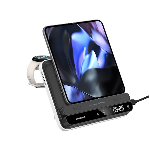 SwanScout 710FG2 - Pixel Fold / Pixel 9 Pro Fold 및 Pixel Watch 2/3용 무선 충전기