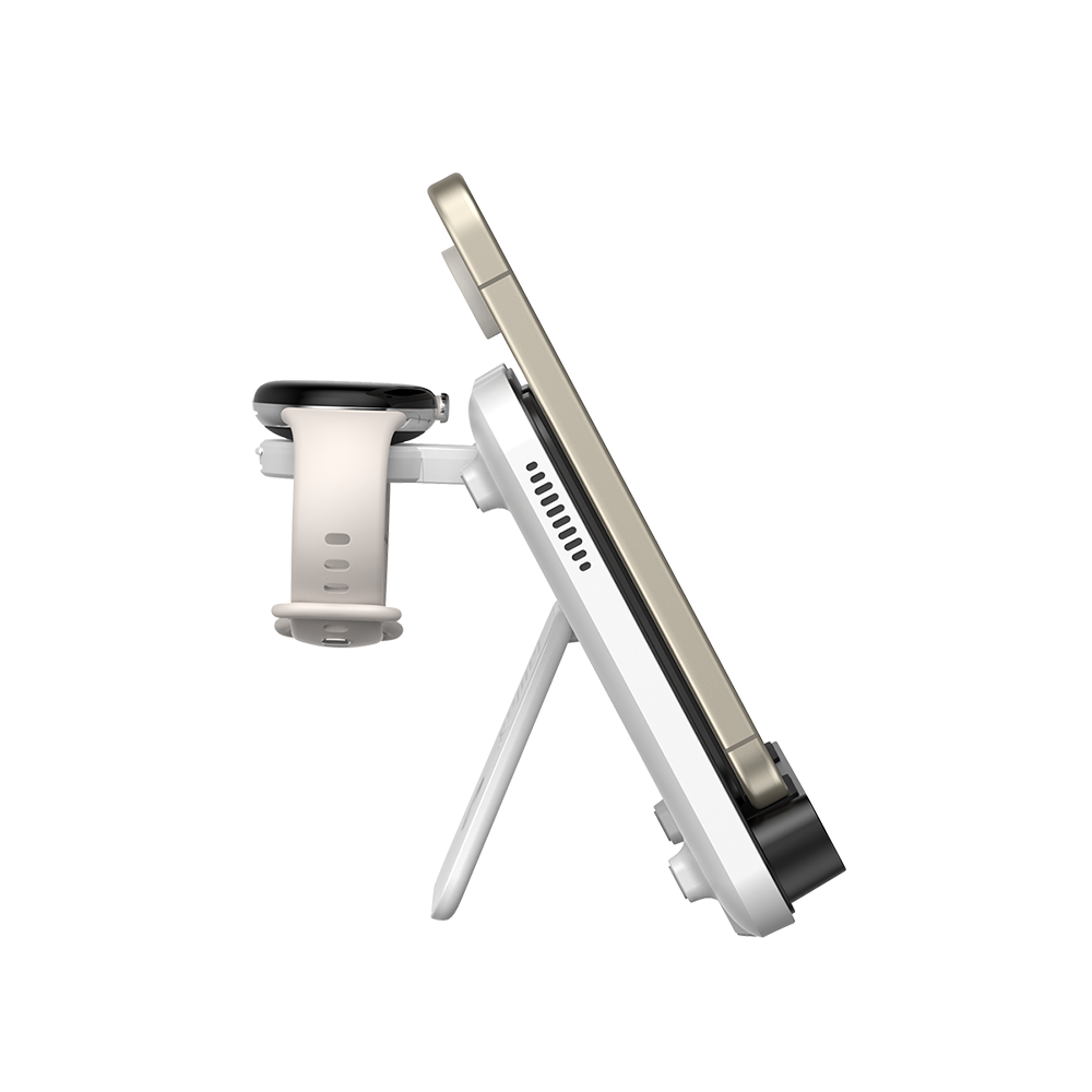 SwanScout 710G2 - Caricatore wireless per due telefoni e un orologio di Google