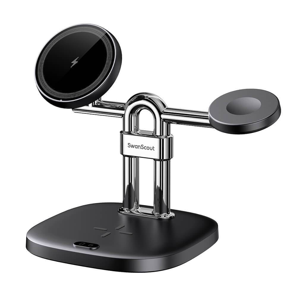 SwanScout 712M - 3 in 1 Magnetic Wireless Charging Station for Apple