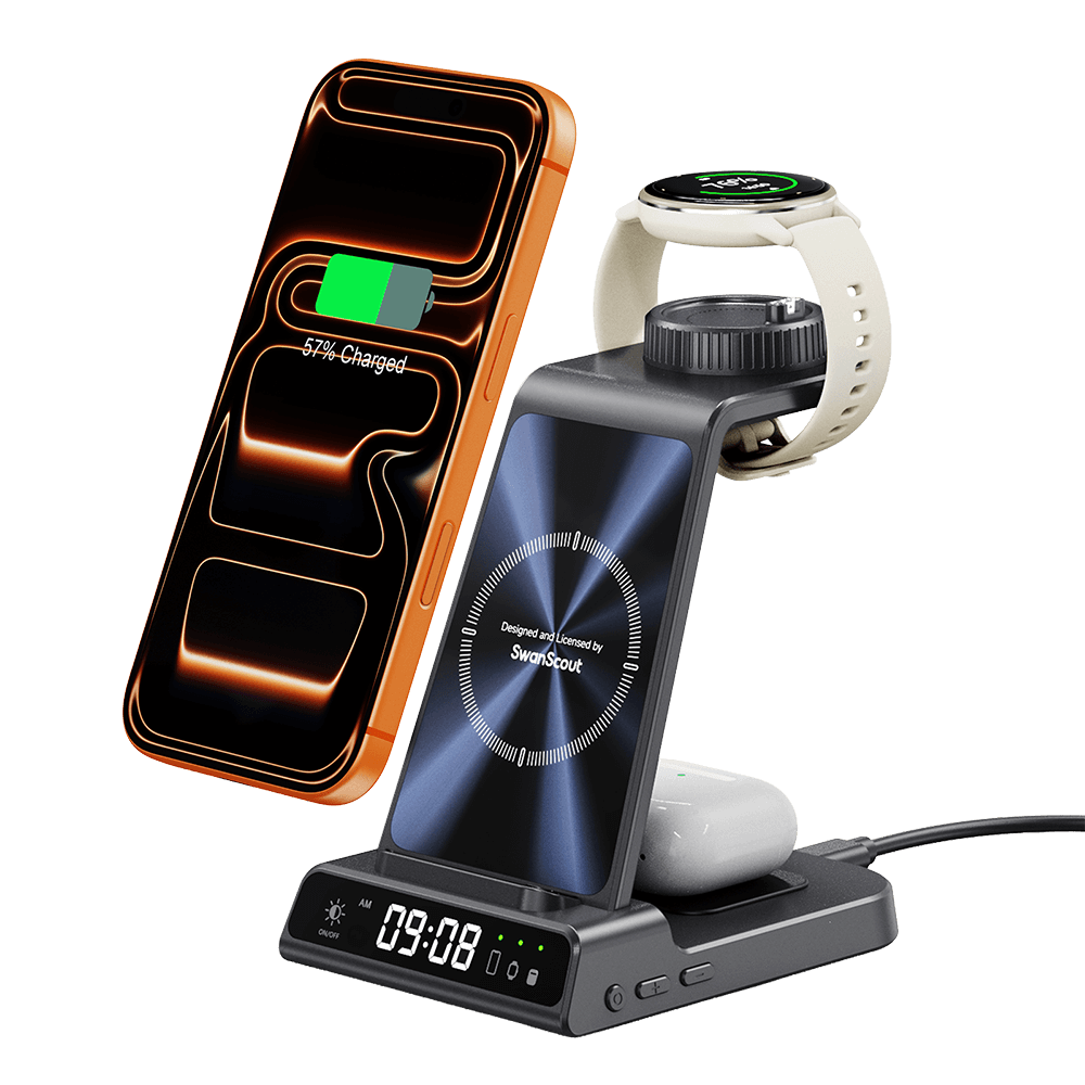 SwanScout C01GM - 3 σε 1 Ασύρματη Σταθμός Φόρτισης για Ρολόγια Garmin