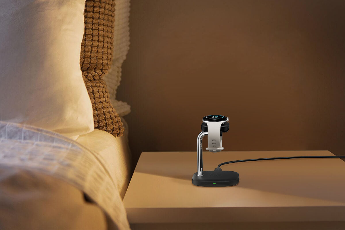 The Pixel Watch 2 charger stand is a convenient and stylish way to keep your watch charged while resting on your desk or nightstand.