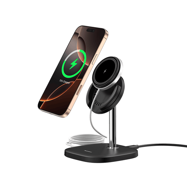 SwanScout 506M is a sleek iPhone charger with magnetic alignment, perfect for everyday fast charging.