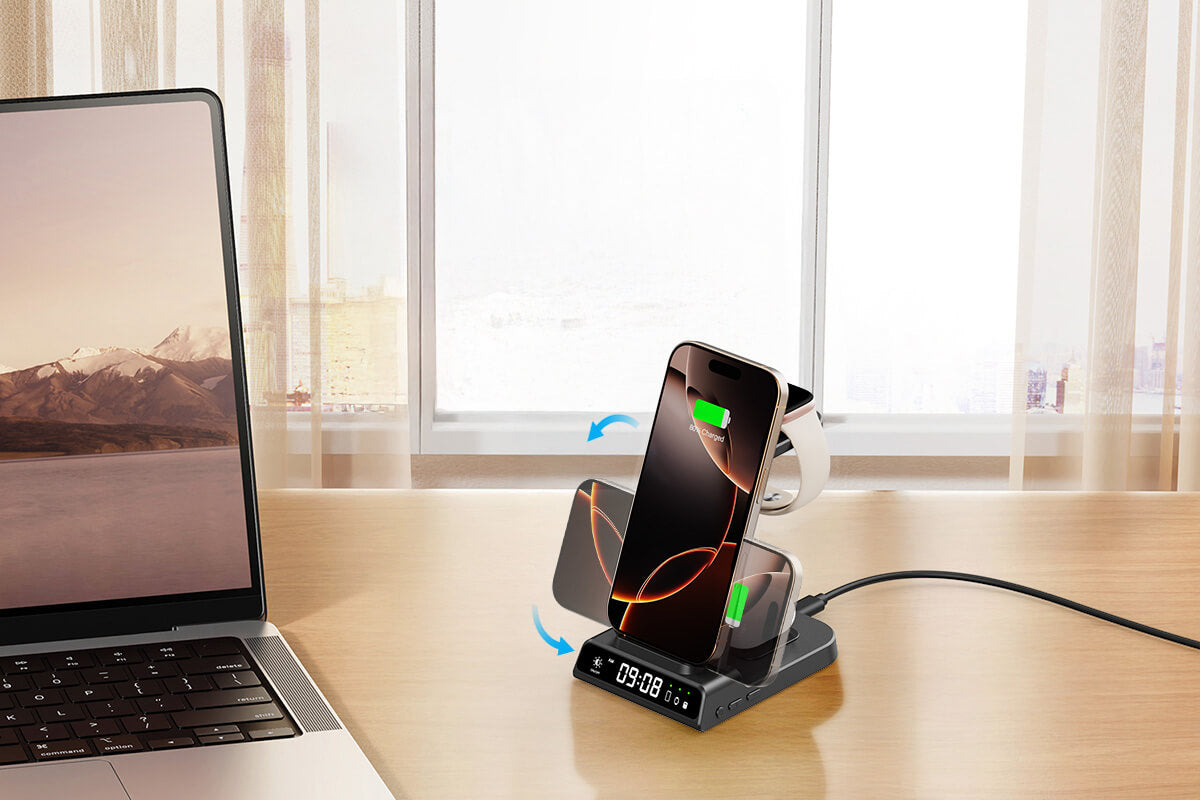 The SwanScout C02 is a premium alternative to the Anker wireless charger, with added watch and earbud support.