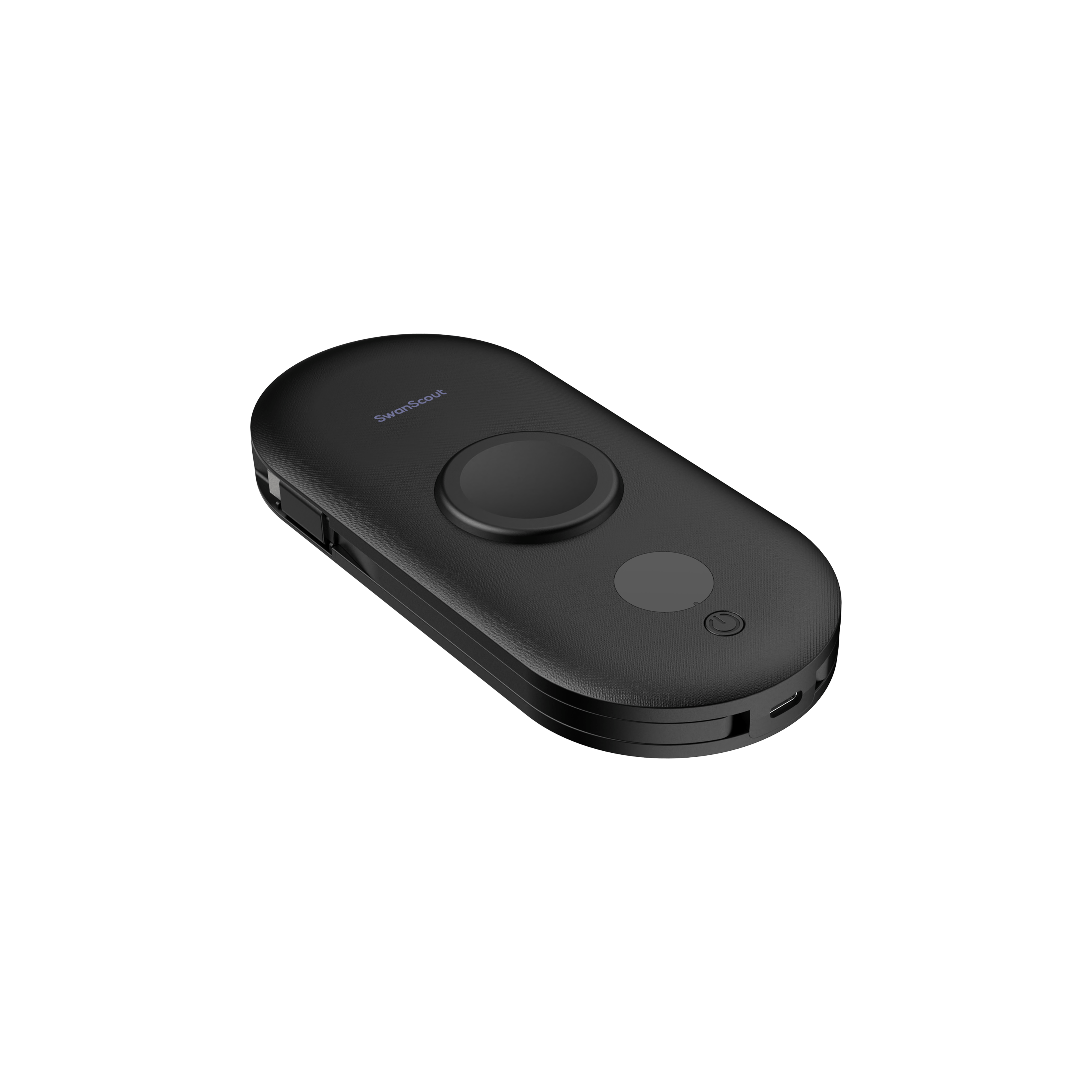 SwanScout 302S 4-in-1 power bank for Samsung, portable charger with multiple charging ports and sleek design.
