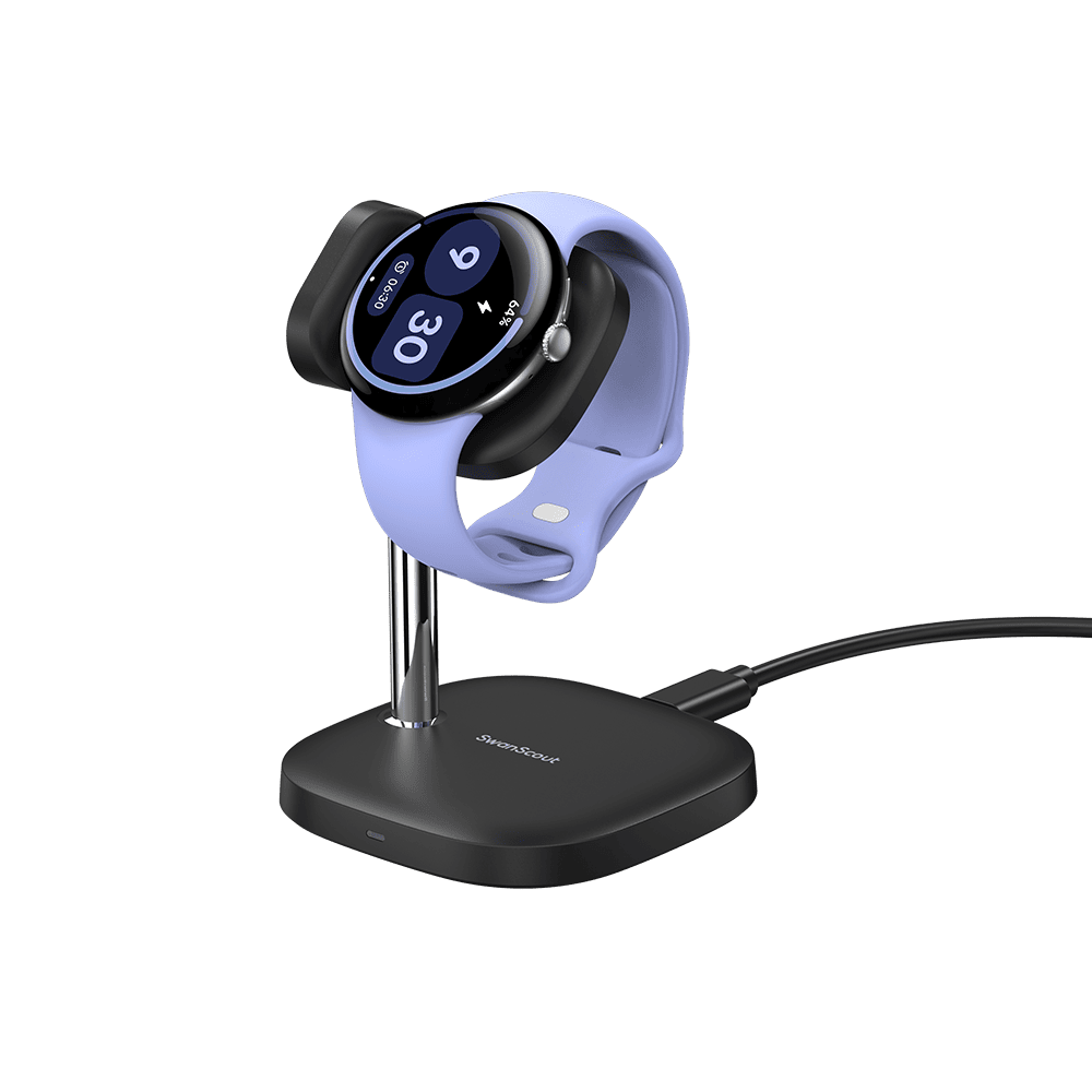 SwanScout 505G4 - Supporto di ricarica wireless rapida per Pixel Watch 4