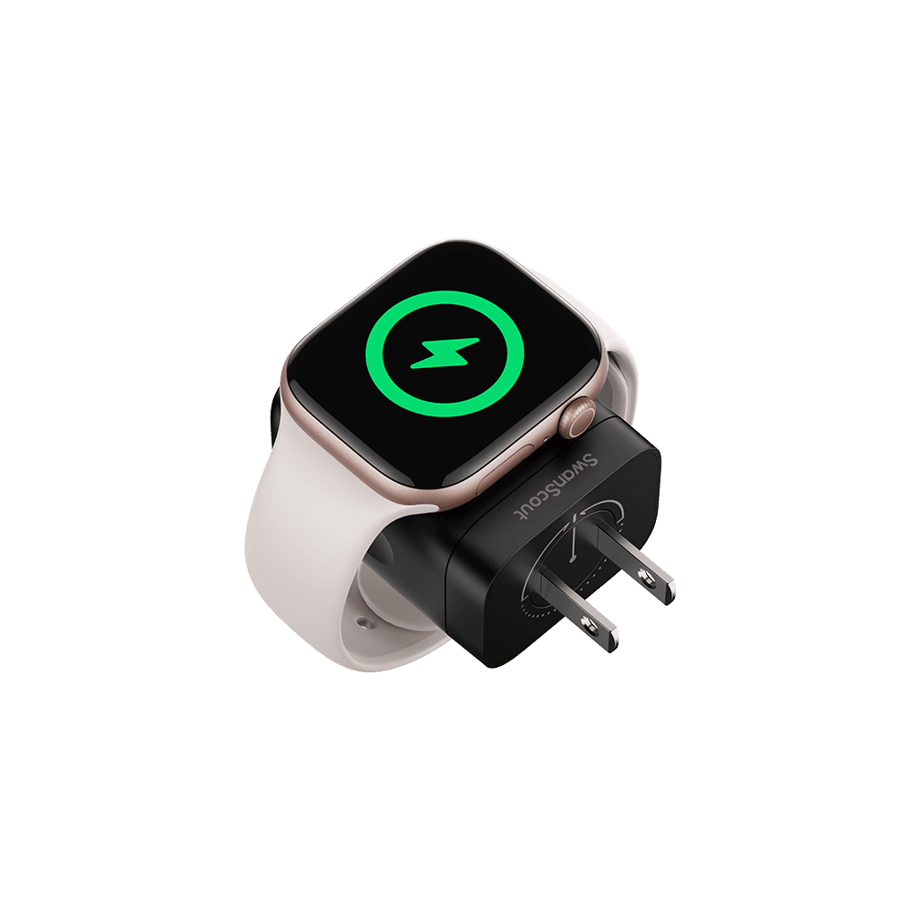 PD USB-C wall charger with Apple Watch magnetic charger SwanScout 509A